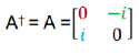 Hermitian matrices in Hilbert space: At = A equation